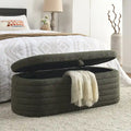 Upholstered Storage Bench with Tufted Seat