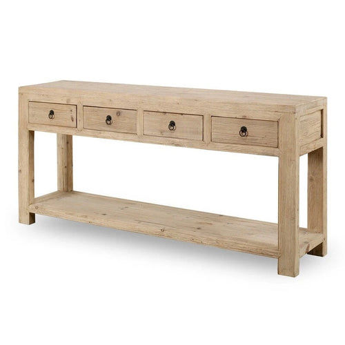 70-Inch Natural Pinewood Sideboard with 4 Drawers