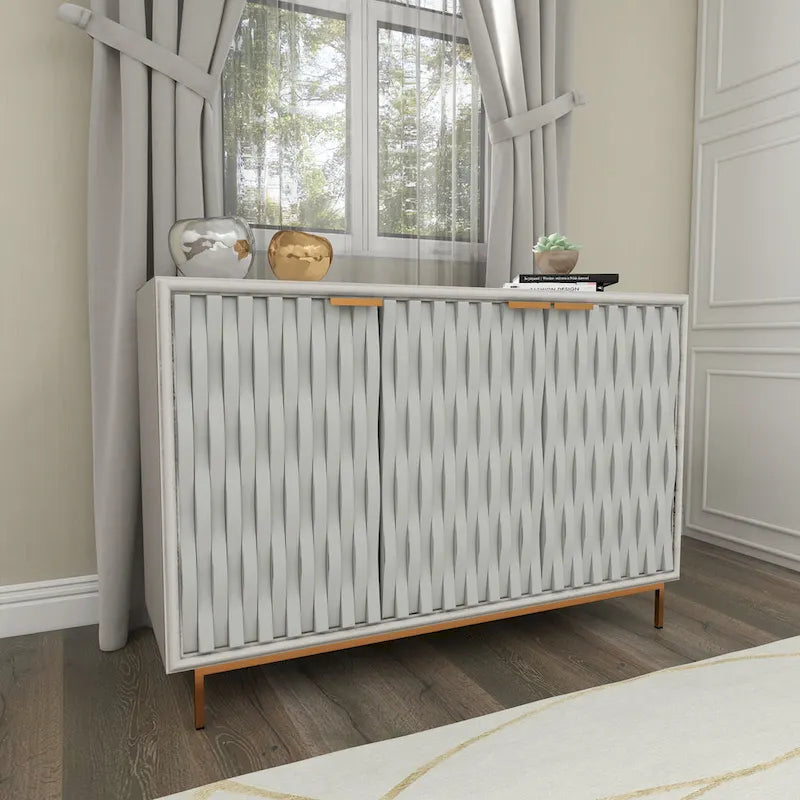 White Wood Contemporary Cabinet