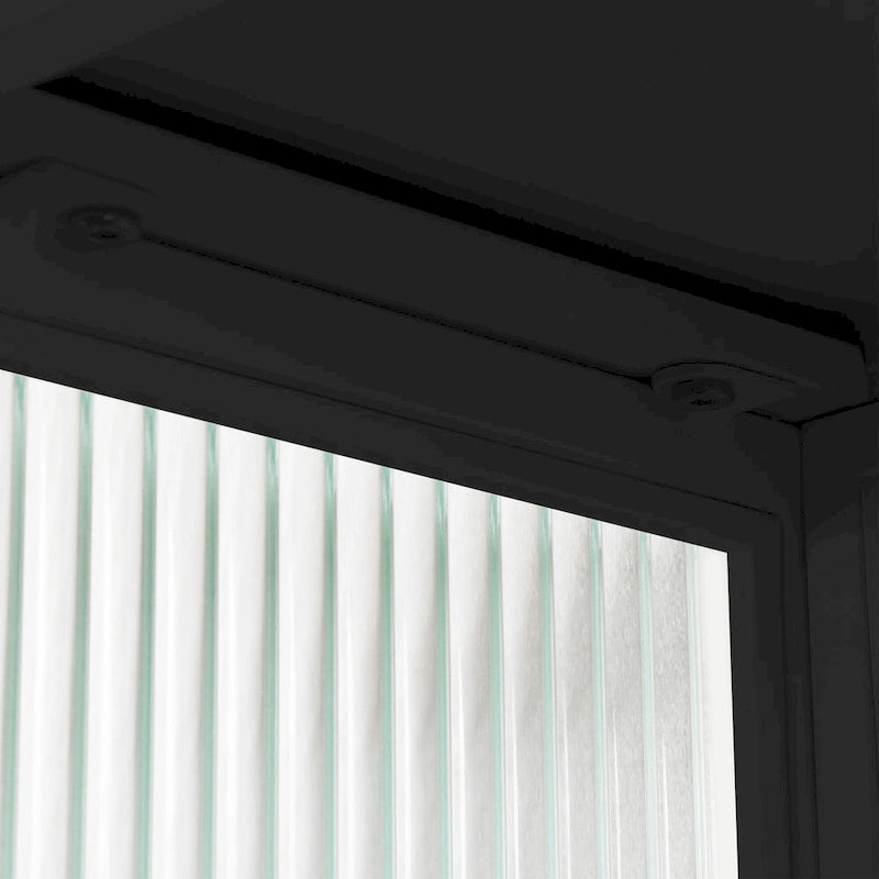 Modern Two-Door Wall Cabinet with Fluted Glass