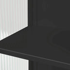 Modern Two-Door Wall Cabinet with Fluted Glass