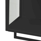 Modern Two-Door Wall Cabinet with Fluted Glass