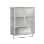 Modern Two-Door Wall Cabinet with Fluted Glass
