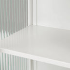 Modern Two-Door Wall Cabinet with Fluted Glass
