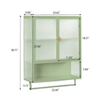 Modern Two-Door Wall Cabinet with Fluted Glass