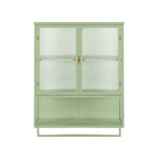 Modern Two-Door Wall Cabinet with Fluted Glass