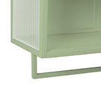 Modern Two-Door Wall Cabinet with Fluted Glass