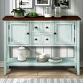 Wood Buffet Sideboard with Drawers and Bottom Shelf