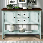 Buffet-Sideboard aus Holz mit Schubladen und unterer Ablage