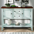 Buffet-Sideboard aus Holz mit Schubladen und unterer Ablage