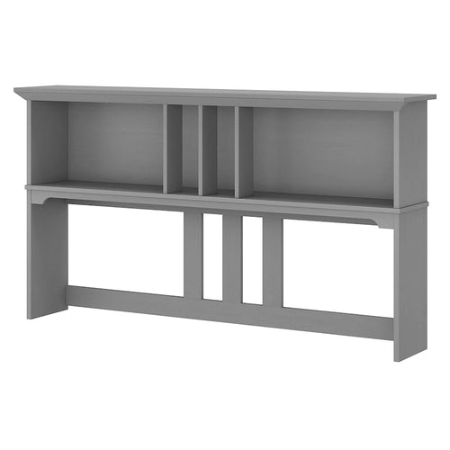 60-Inch Wood Desk Hutch with Open Storage