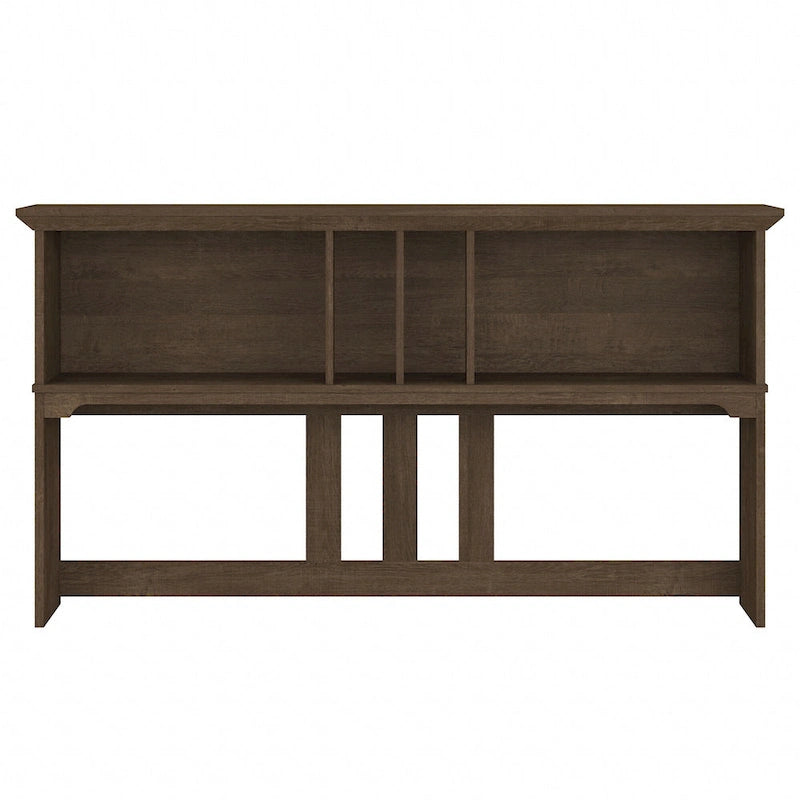60-Inch Wood Desk Hutch with Open Storage