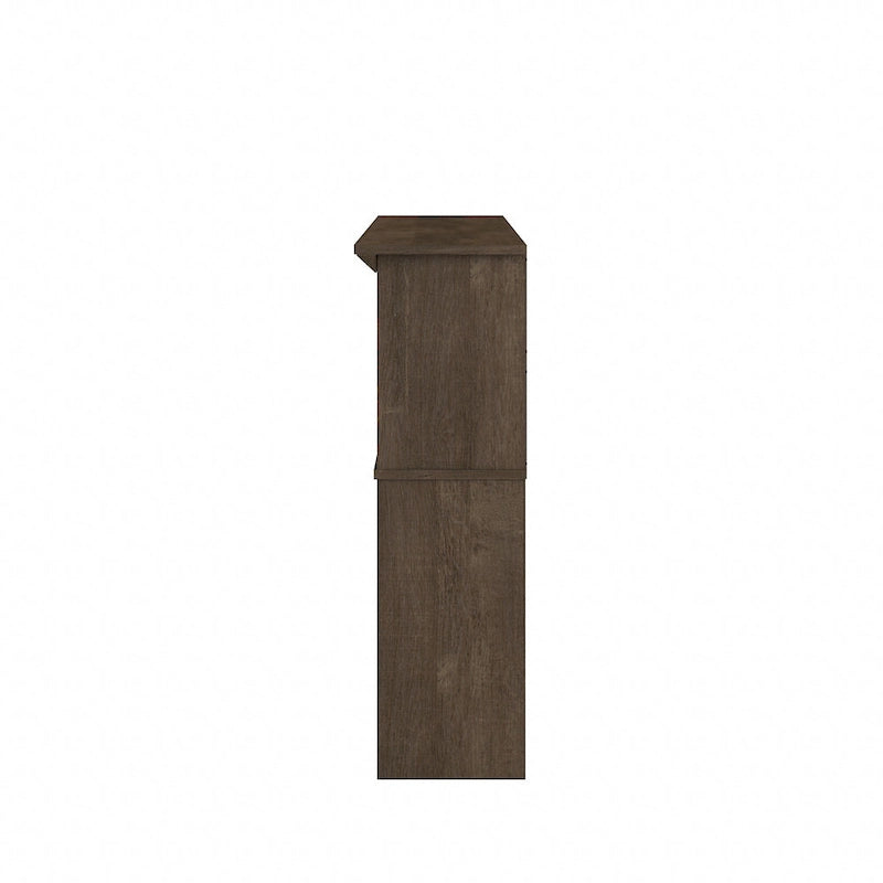 60-Inch Wood Desk Hutch with Open Storage