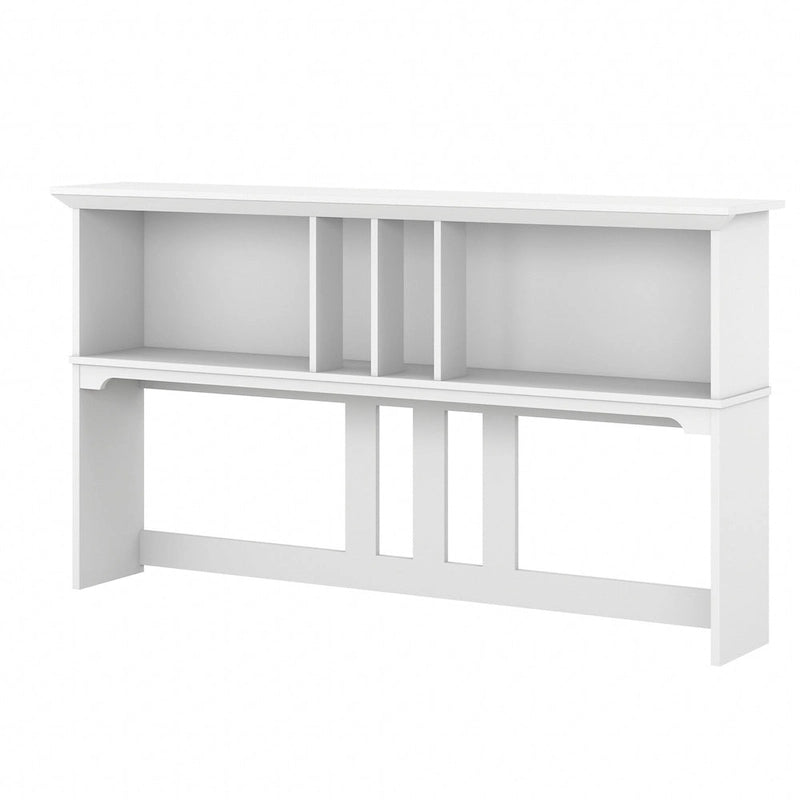 60-Inch Wood Desk Hutch with Open Storage