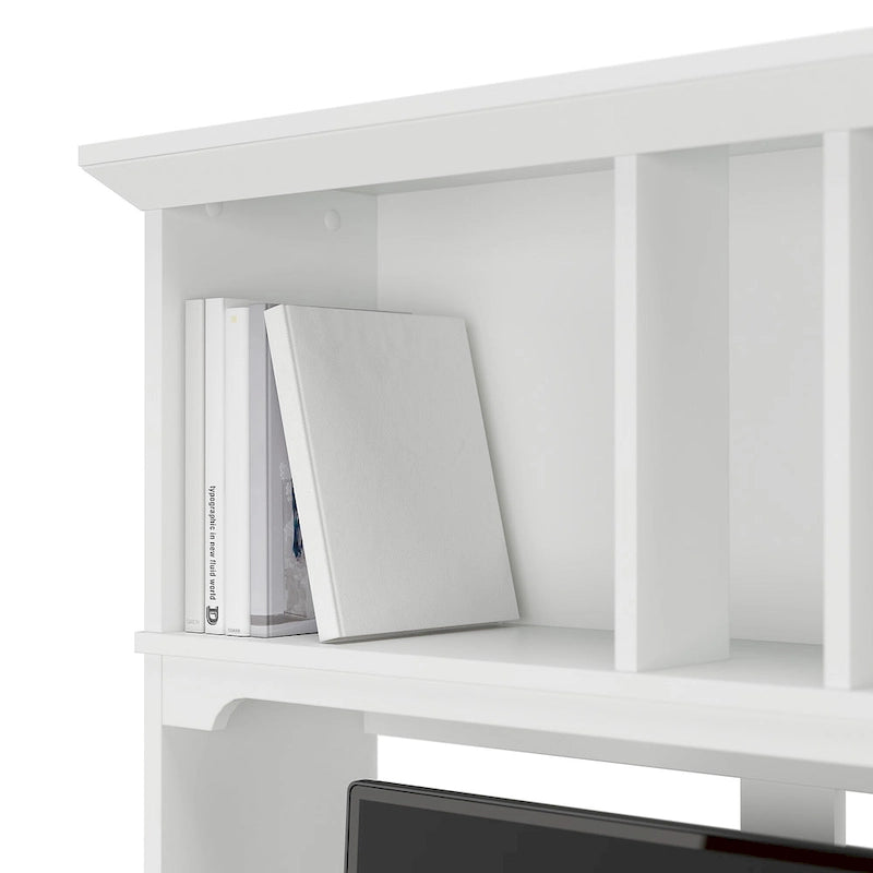 60-Inch Wood Desk Hutch with Open Storage