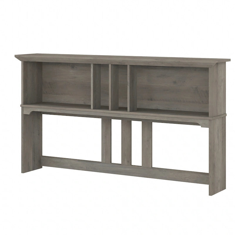 60-Inch Wood Desk Hutch with Open Storage