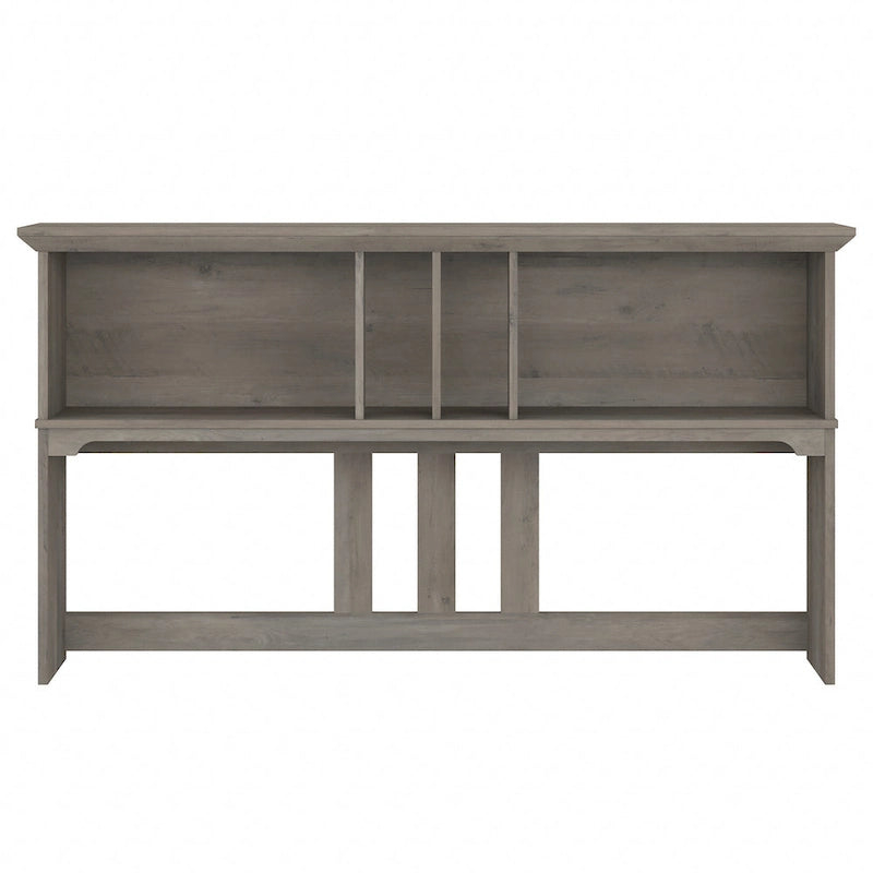 60-Inch Wood Desk Hutch with Open Storage