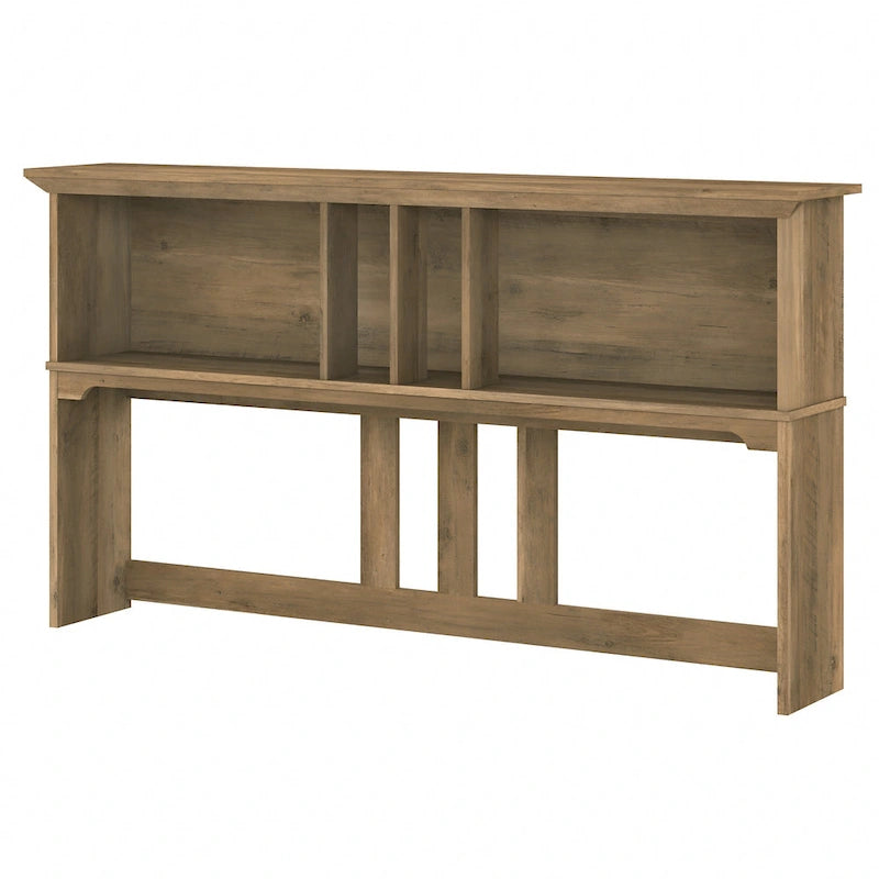 60-Inch Wood Desk Hutch with Open Storage