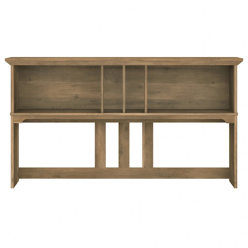 60-Inch Wood Desk Hutch with Open Storage