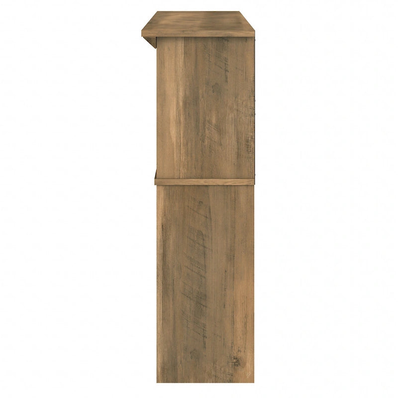 60-Inch Wood Desk Hutch with Open Storage