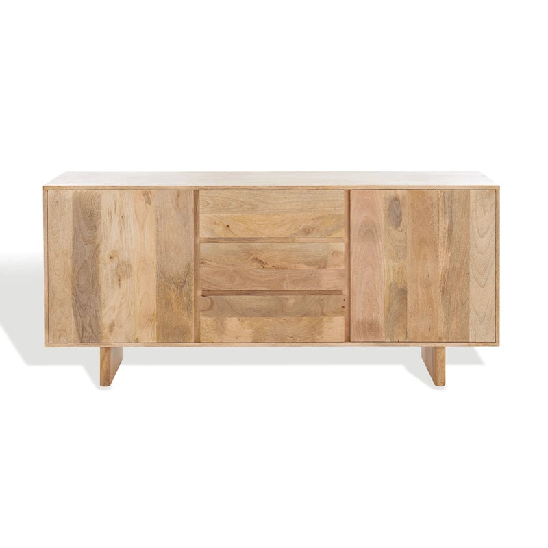 Natural Mango Wood Sideboard - 63 x 18 x 29 in