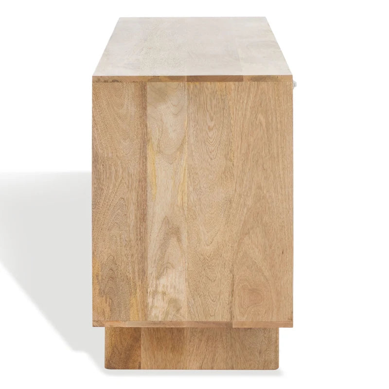 Natural Mango Wood Sideboard - 63 x 18 x 29 in