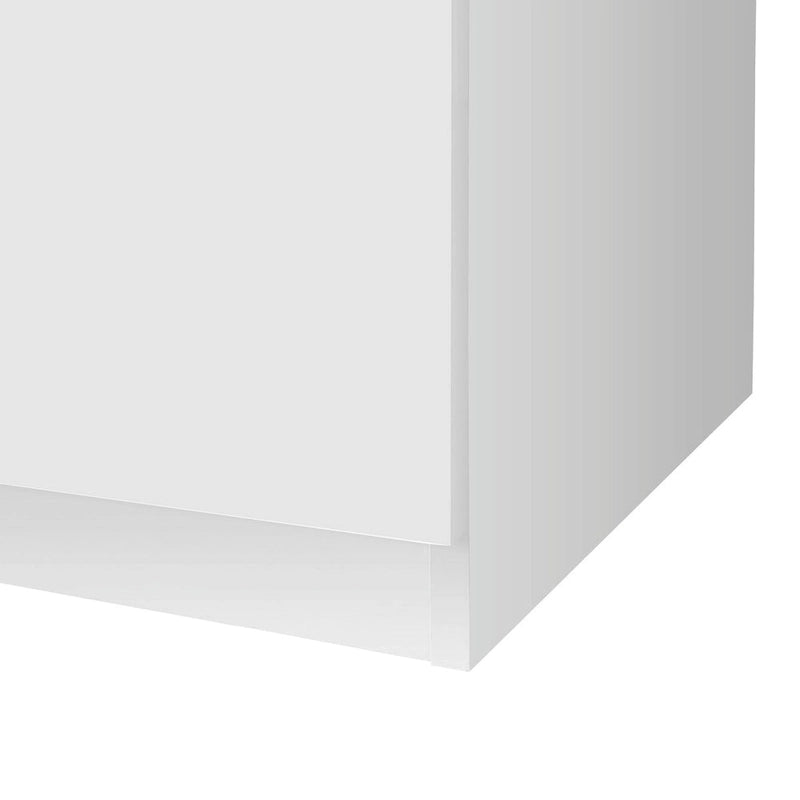 White Shoe Cabinet with LED Light and Adjustable Shelves