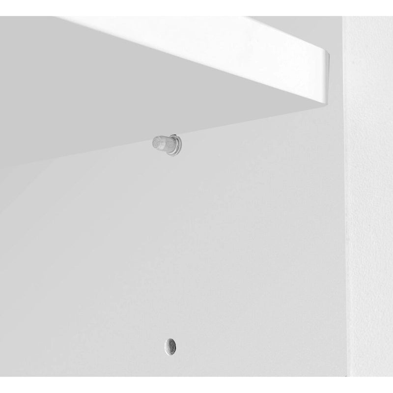 White Shoe Cabinet with LED Light and Adjustable Shelves