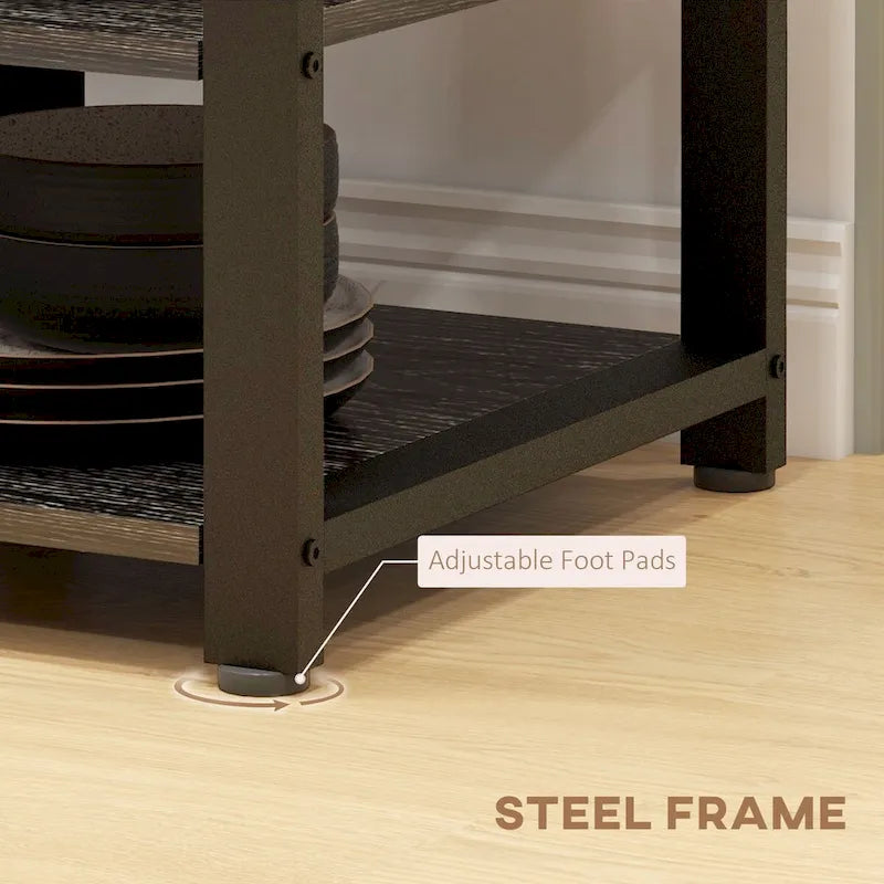Industrial Baker's Rack with LED Lights and Power Outlets