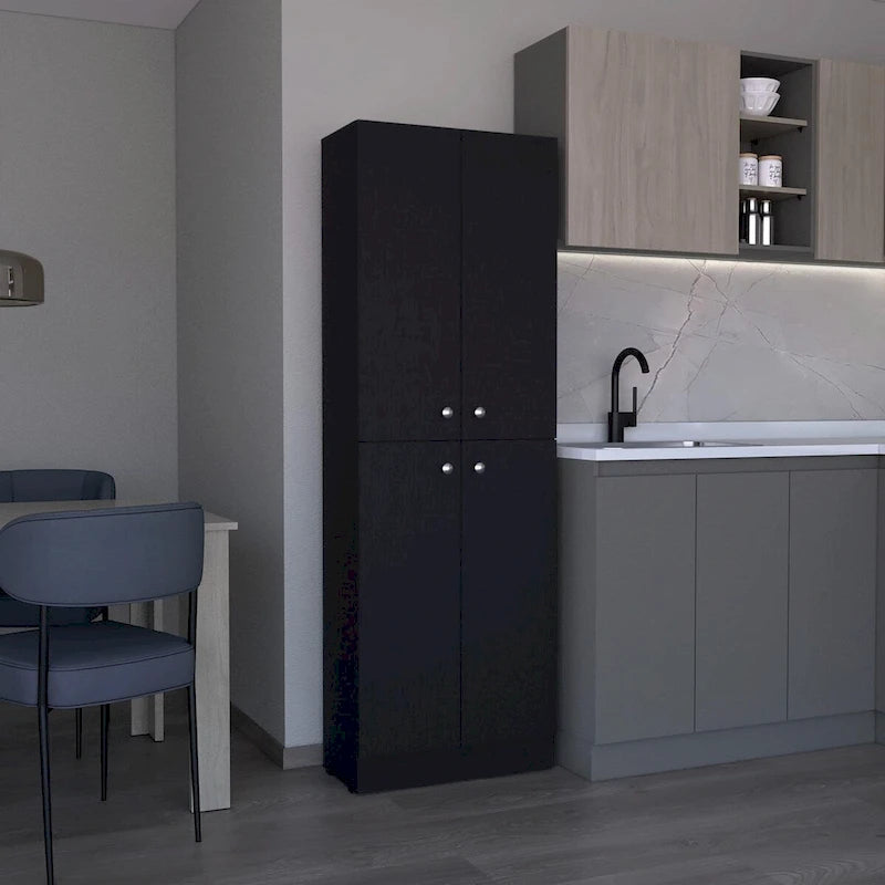 Kitchen Pantry Storage Cabinet with 4 Doors