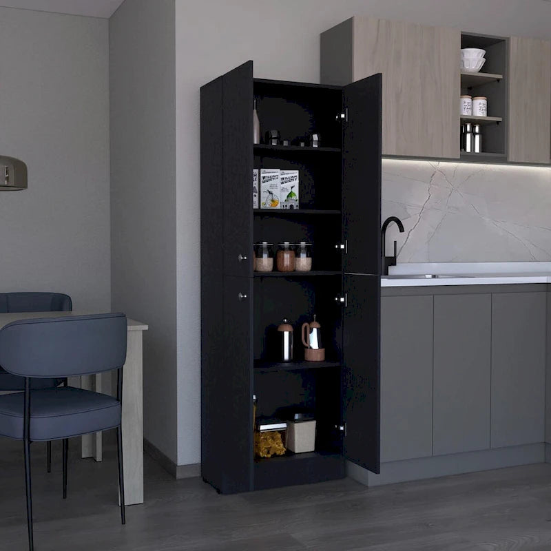Kitchen Pantry Storage Cabinet with 4 Doors