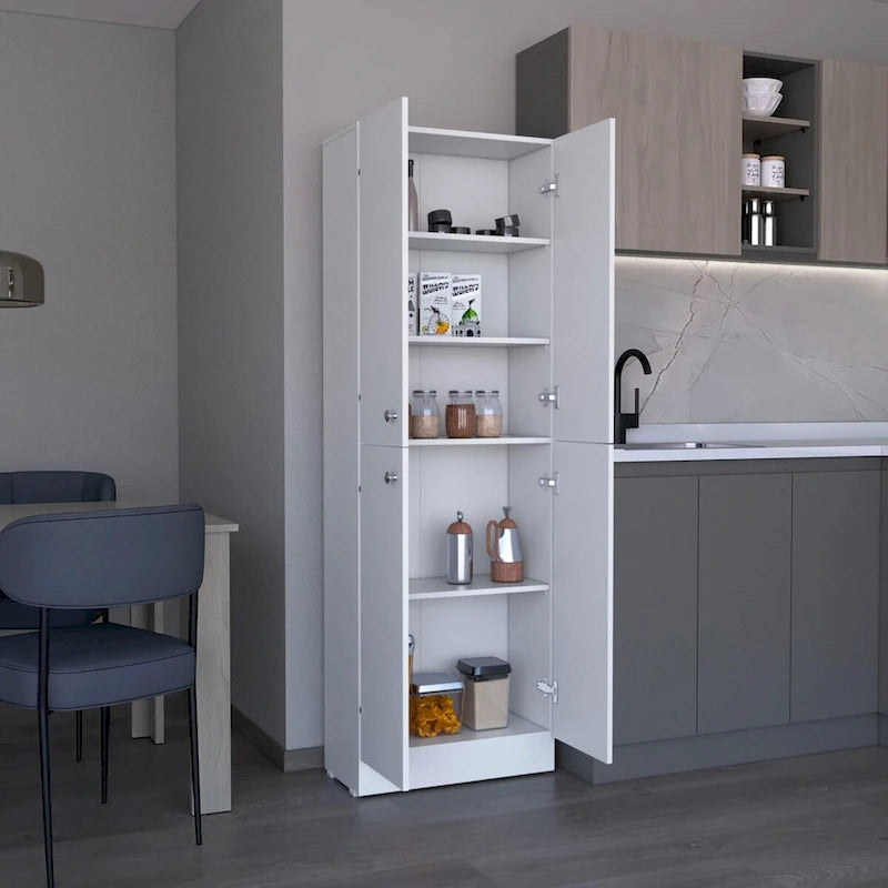Kitchen Pantry Storage Cabinet with 4 Doors