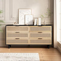 Rattan Drawer Storage Cabinet for Bedroom and Living Room