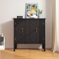 Black 2-Door Storage Cabinet with Adjustable Shelves