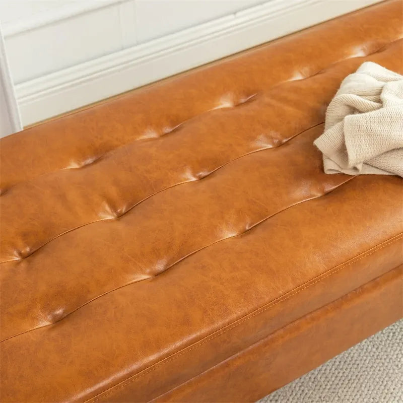 Upholstered Storage Bench for Bedroom and Entryway