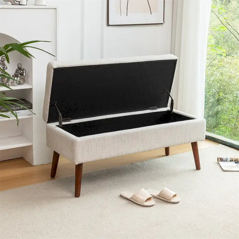 Upholstered Storage Bench for Bedroom and Entryway
