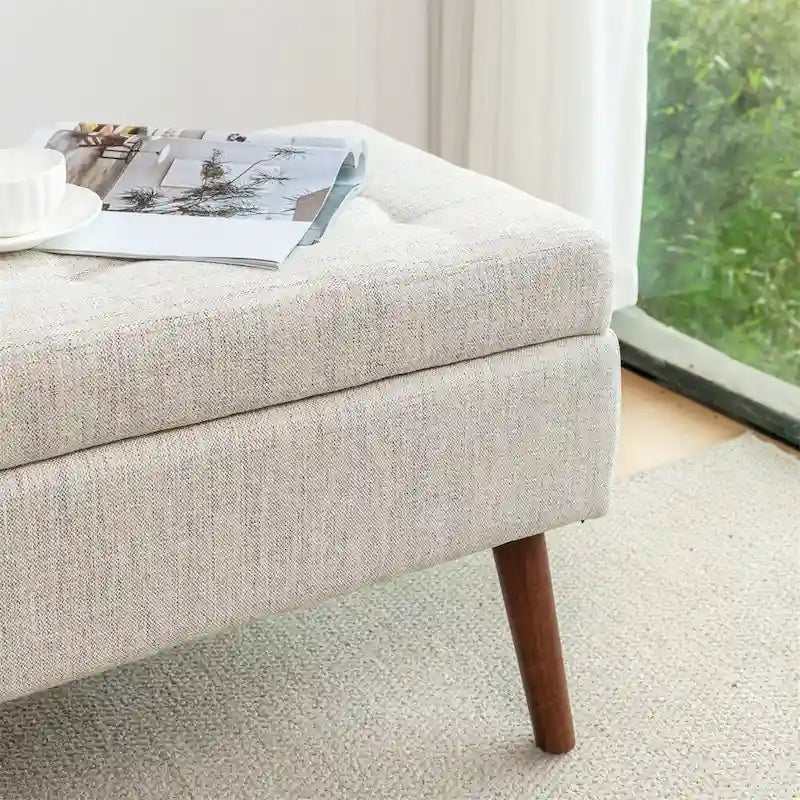 Upholstered Storage Bench for Bedroom and Entryway