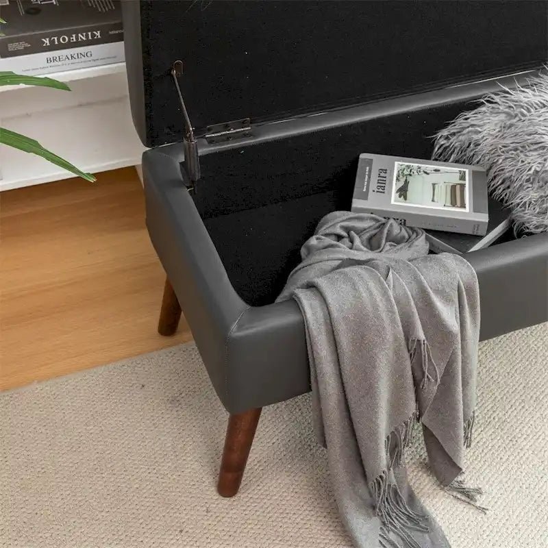 Upholstered Storage Bench for Bedroom and Entryway