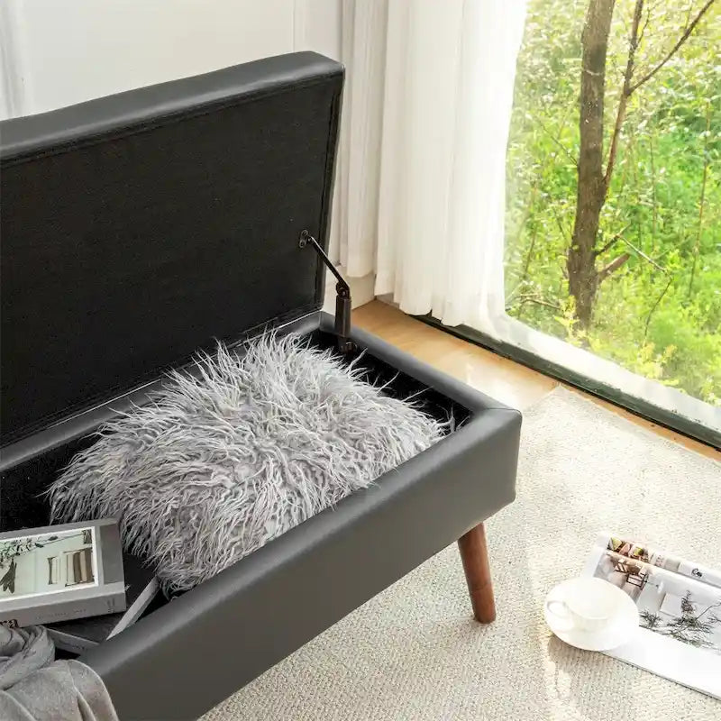Upholstered Storage Bench for Bedroom and Entryway