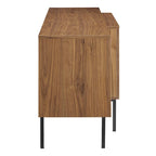 Walnut Veneer Sideboard with Adjustable Shelves