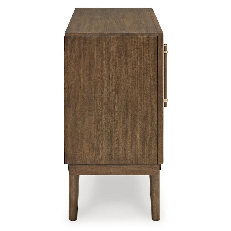 Brown Mid-Century Dining Server - 56.13 W x 18 D x 36.25 H