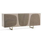 Modern Grey Wood Buffet with Gold Legs