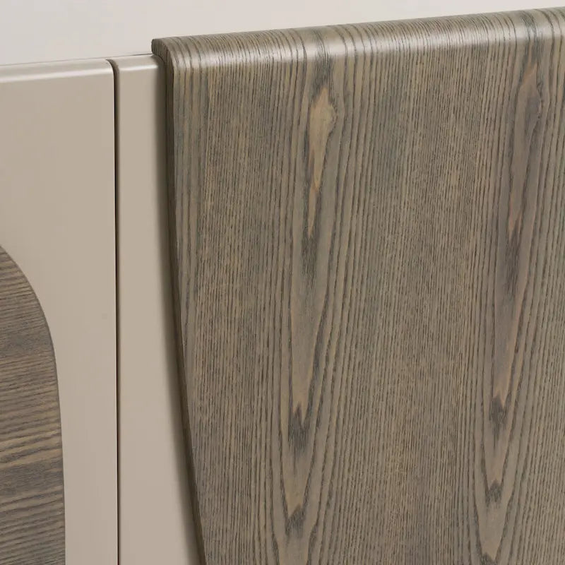 Modern Grey Wood Buffet with Gold Legs