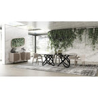 Modern Grey Wood Buffet with Gold Legs