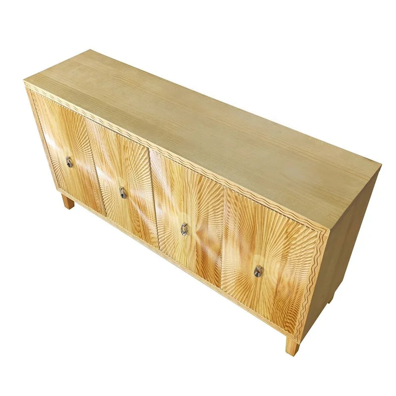 Vintage 4-Door Buffet Sideboard with Adjustable Shelves