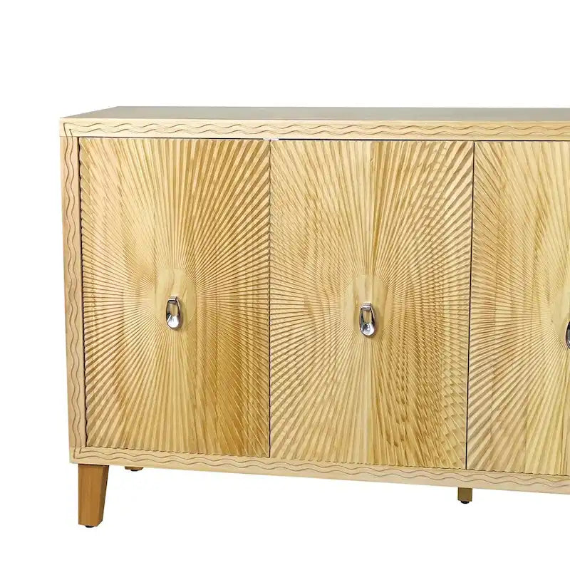 Vintage 4-Door Buffet Sideboard with Adjustable Shelves