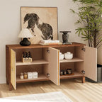 Vintage 4-Door Buffet Sideboard with Adjustable Shelves