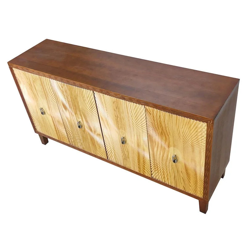 Vintage 4-Door Buffet Sideboard with Adjustable Shelves