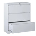 3-Drawer Steel Lateral File Cabinet with Lock