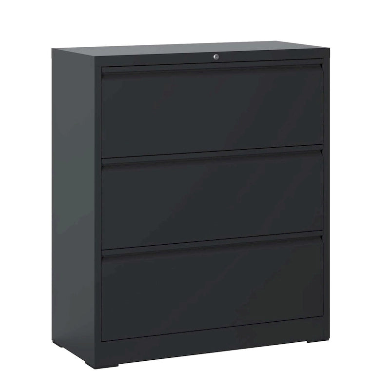 3-Drawer Steel Lateral File Cabinet with Lock